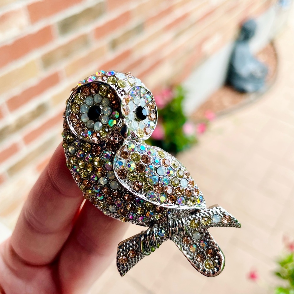 Gorgeous rhinestone owl